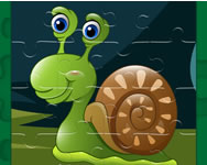 Cute snails jigsaw csigás HTML5 játék